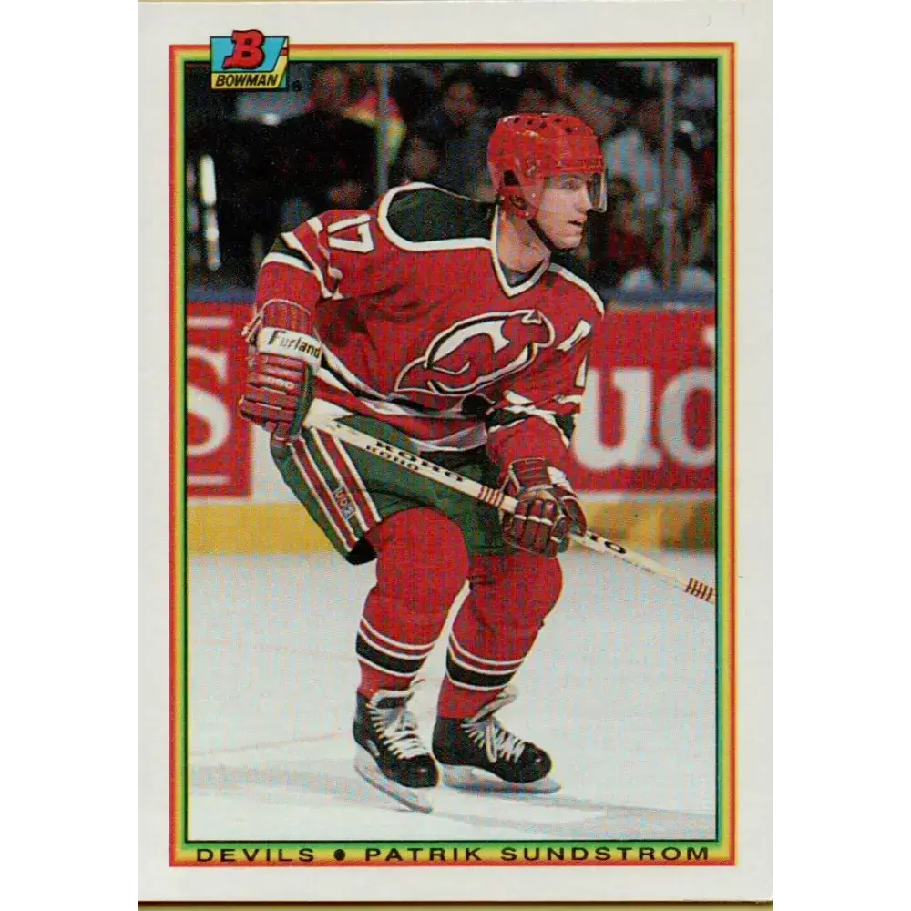 1990-91 Bowman #89 Patrik Sundstrom NM-MT New Jersey Devils Hockey Card - Hockey Card Single