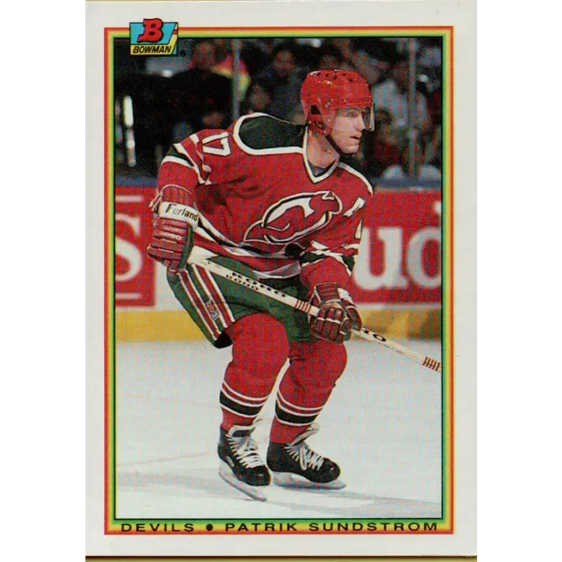 1990-91 Bowman #89 Patrik Sundstrom NM-MT New Jersey Devils Hockey Card - Hockey Card Single