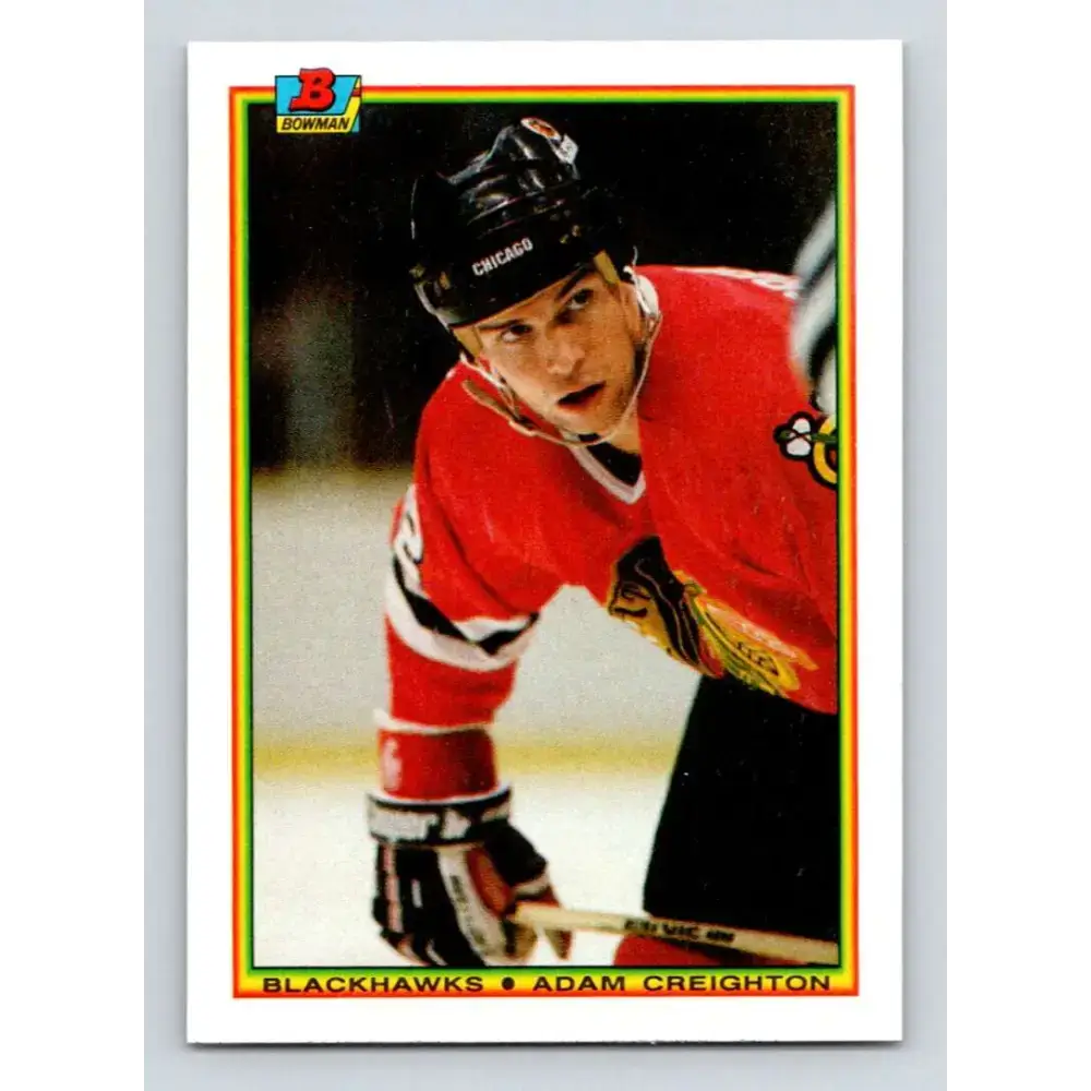 1990-91 Bowman #9 Adam Creighton NM-MT Chicago Blackhawks Hockey Card