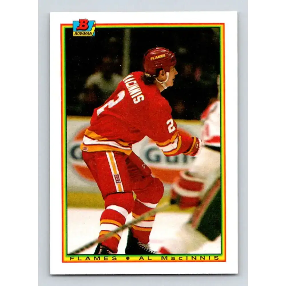 1990-91 Bowman #93 Al MacInnis NM-MT Calgary Flames Hockey Card - Hockey Card Single