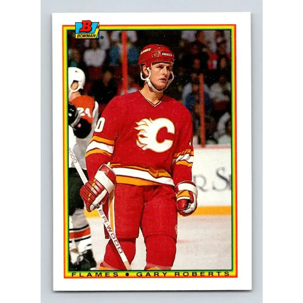 1990-91 Bowman #95 Gary Roberts NM-MT Calgary Flames Hockey Card - Hockey Card Single