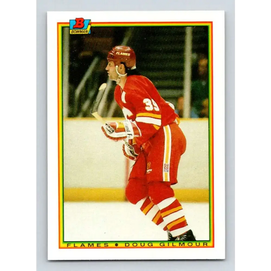 1990-91 Bowman #96 Doug Gilmour NM-MT Calgary Flames Hockey Card - Hockey Card Single