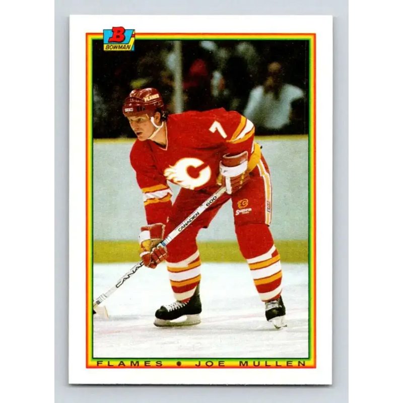 1990-91 Bowman #97 Joe Mullen NM-MT Calgary Flames Hockey Card