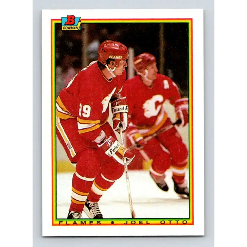 1990-91 Bowman #99 Joel Otto NM-MT Calgary Flames Hockey Card