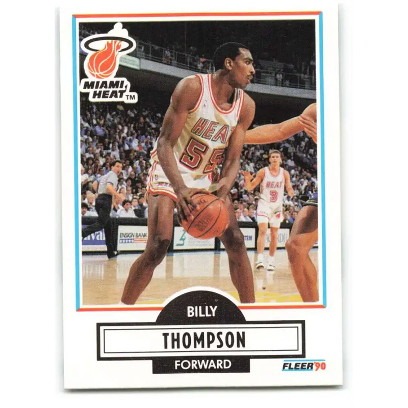 1990-91 Fleer #103 Billy Thompson EX Excellent Miami Heat Basketball Card - Basketball Card Single