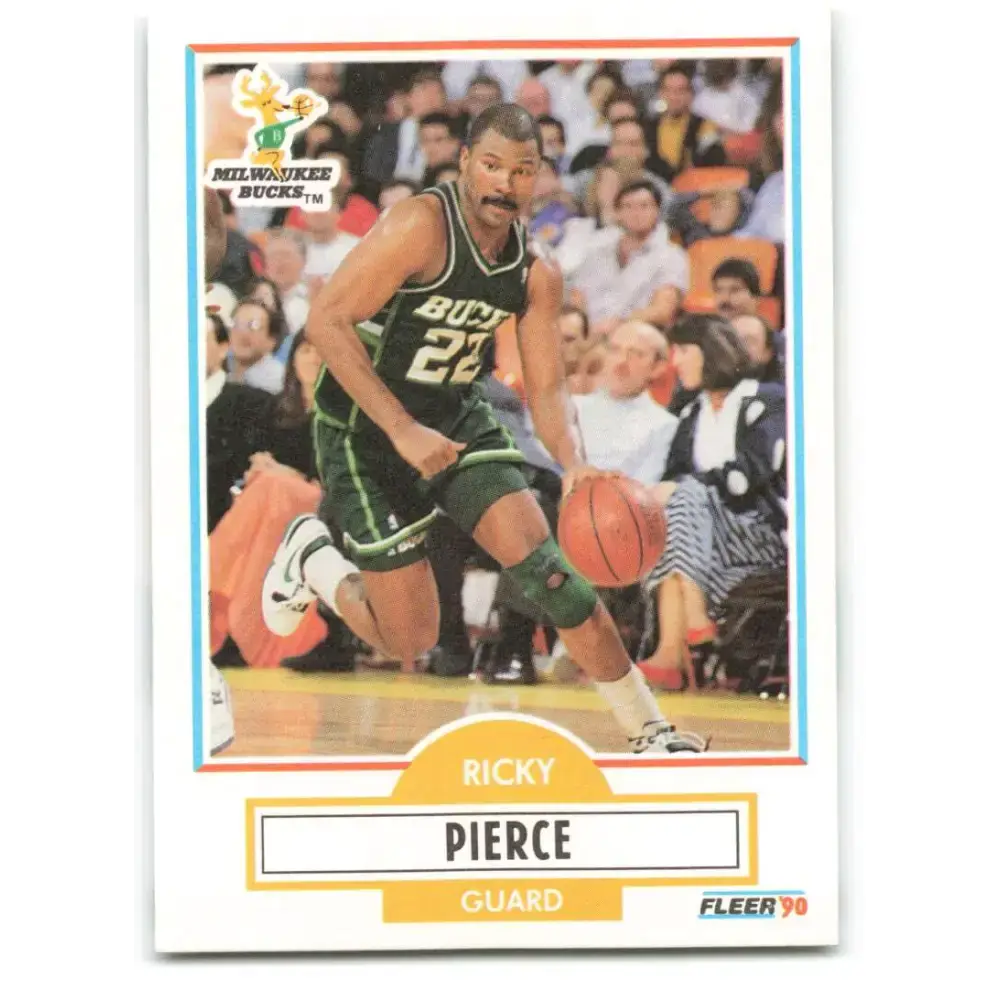 1990-91 Fleer #106 Ricky Pierce EX Excellent Milwaukee Bucks Basketball Card - Basketball Card Single