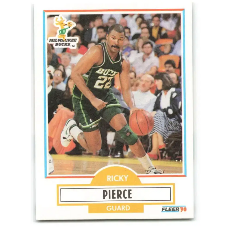 1990-91 Fleer #106 Ricky Pierce EX Excellent Milwaukee Bucks Basketball Card - Basketball Card Single