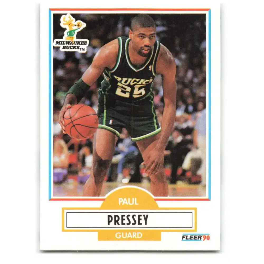 1990-91 Fleer #107 Paul Pressey EX Excellent Milwaukee Bucks Basketball Card - Basketball Card Single