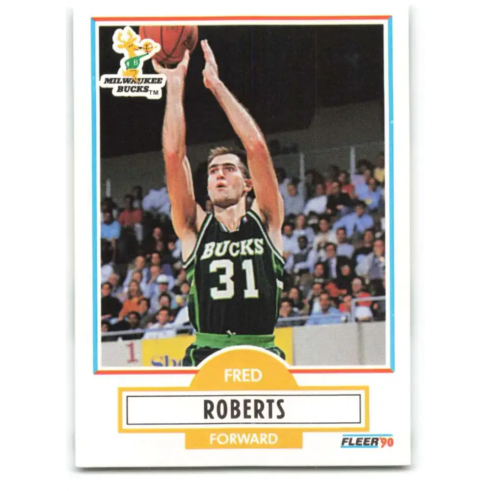 1990-91 Fleer #108 Fred Roberts EX Excellent Milwaukee Bucks Basketball Card - Basketball Card Single