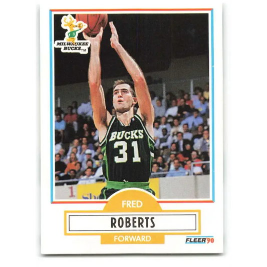 1990-91 Fleer #108 Fred Roberts EX Excellent Milwaukee Bucks Basketball Card