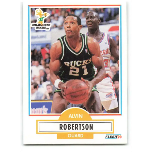 1990-91 Fleer #109 Alvin Robertson EX Excellent Milwaukee Bucks Basketball Card