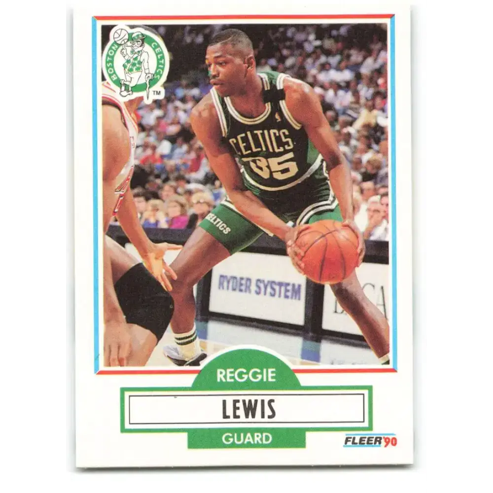 1990-91 Fleer #11 Reggie Lewis EX Excellent Boston Celtics Basketball Card - Basketball Card Single