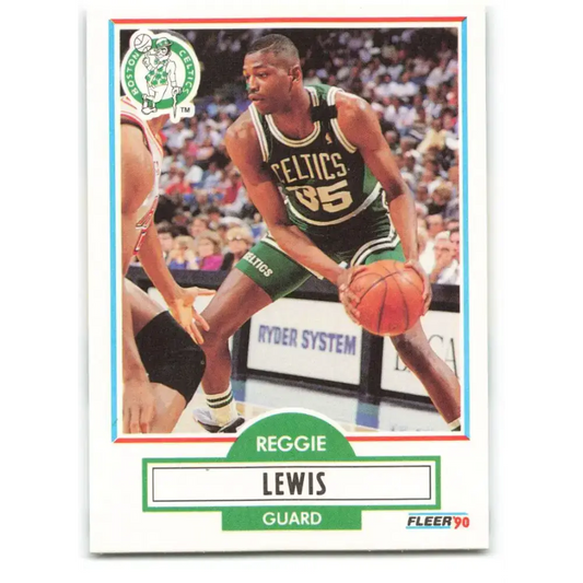 1990-91 Fleer #11 Reggie Lewis EX Excellent Boston Celtics Basketball Card