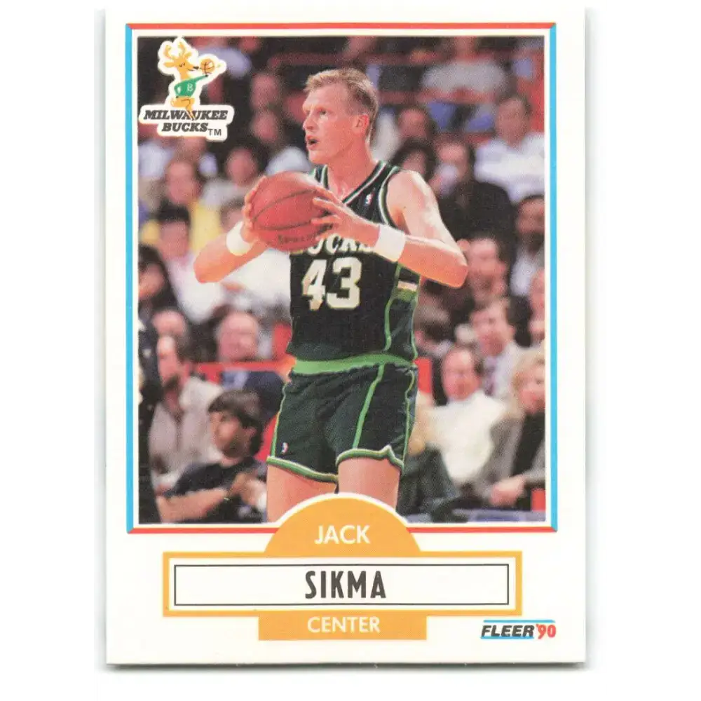 1990-91 Fleer #110 Jack Sikma EX Excellent Milwaukee Bucks Basketball Card - Basketball Card Single