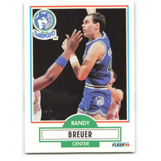1990-91 Fleer #111 Randy Breuer EX Excellent Minnesota Timberwolves Basketball Card