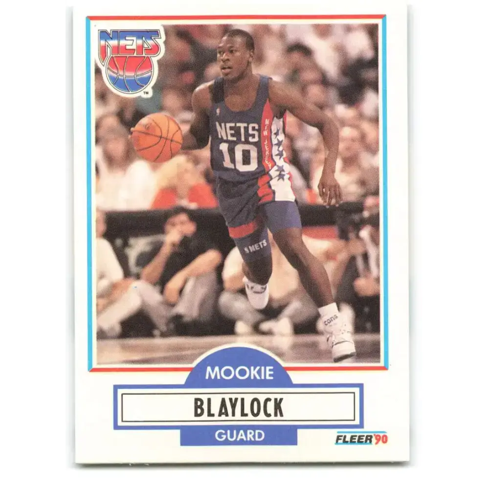 1990-91 Fleer #117 Mookie Blaylock EX Excellent RC Rookie New Jersey Nets Basketball Card - Basketball Card Single