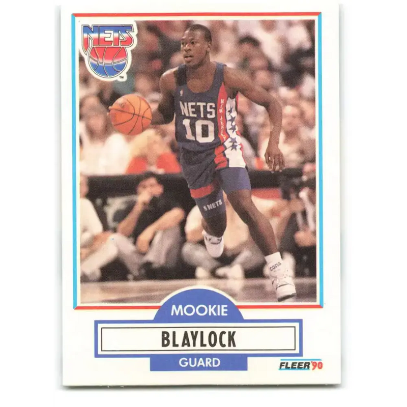 1990-91 Fleer #117 Mookie Blaylock EX Excellent RC Rookie New Jersey Nets Basketball Card - Basketball Card Single