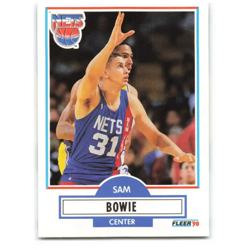 1990-91 Fleer #118 Sam Bowie EX Excellent New Jersey Nets Basketball Card - Basketball Card Single