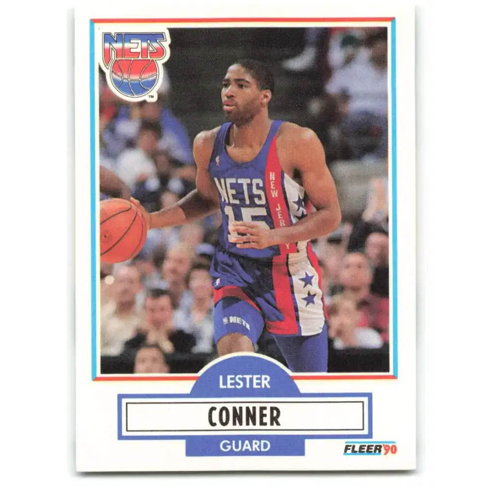 1990-91 Fleer #119 Lester Conner EX Excellent New Jersey Nets Basketball Card - Basketball Card Single