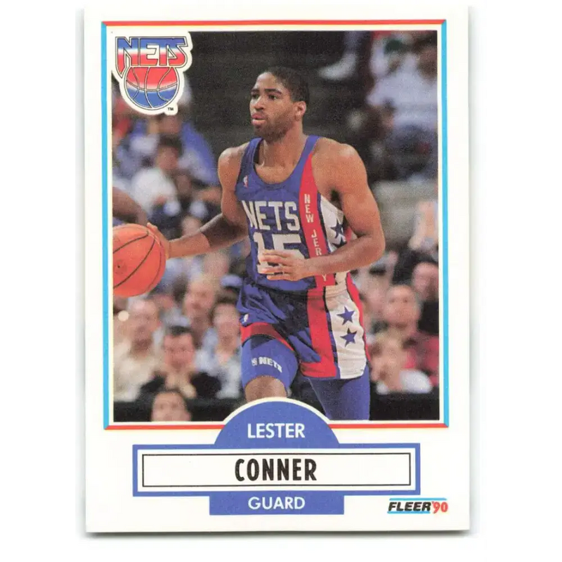 1990-91 Fleer #119 Lester Conner EX Excellent New Jersey Nets Basketball Card - Basketball Card Single