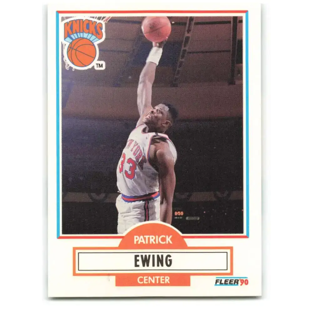 1990-91 Fleer #125 Patrick Ewing EX Excellent New York Knicks Basketball Card - Basketball Card Single