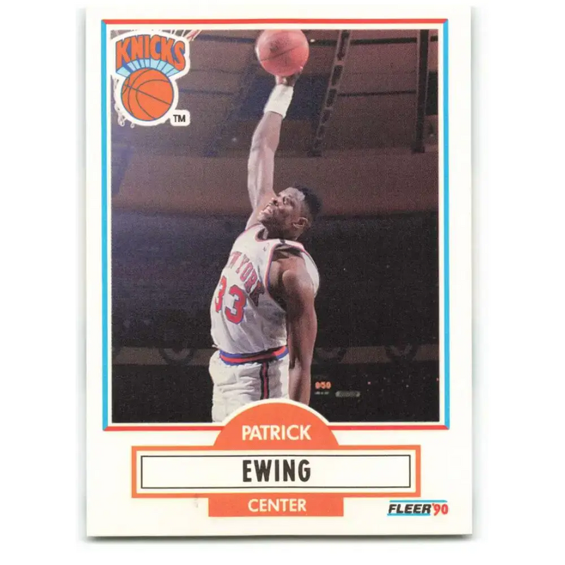 1990-91 Fleer #125 Patrick Ewing EX Excellent New York Knicks Basketball Card - Basketball Card Single