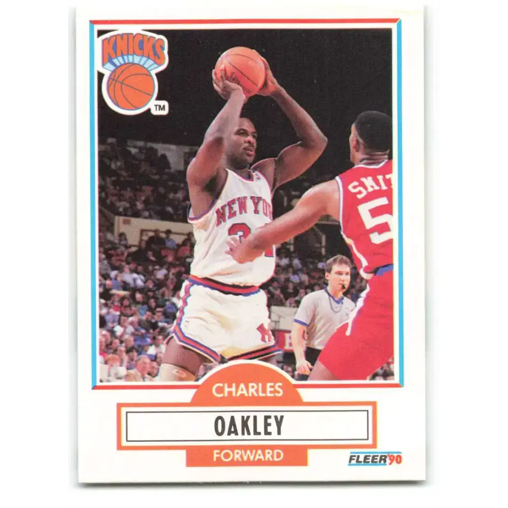 1990-91 Fleer #128 Charles Oakley EX Excellent New York Knicks Basketball Card - Basketball Card Single