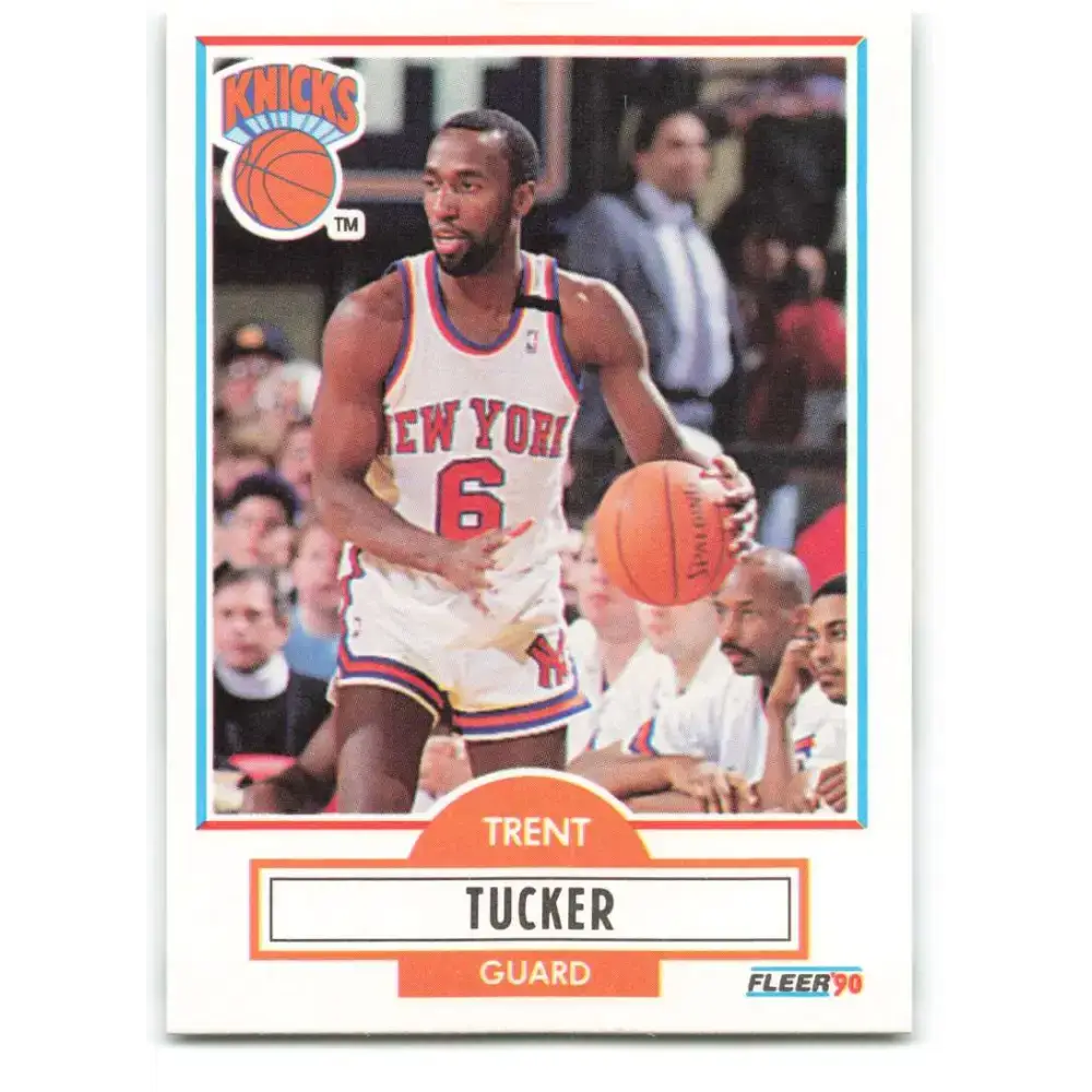 1990-91 Fleer #129 Trent Tucker EX Excellent New York Knicks Basketball Card - Basketball Card Single