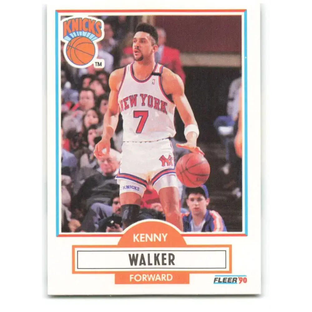 1990-91 Fleer #130 Kenny Walker EX Excellent New York Knicks Basketball Card - Basketball Card Single