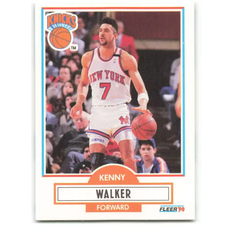 1990-91 Fleer #130 Kenny Walker EX Excellent New York Knicks Basketball Card - Basketball Card Single