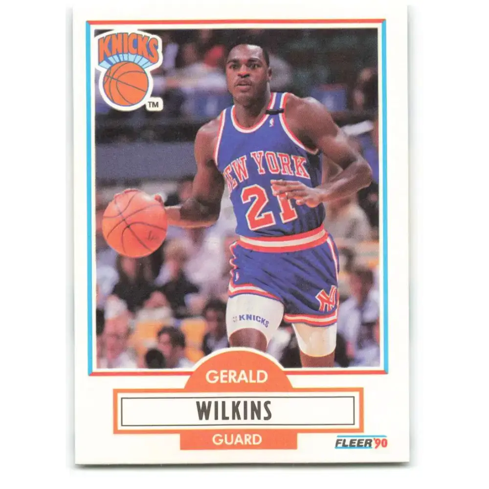 1990-91 Fleer #131 Gerald Wilkins EX Excellent New York Knicks Basketball Card - Basketball Card Single