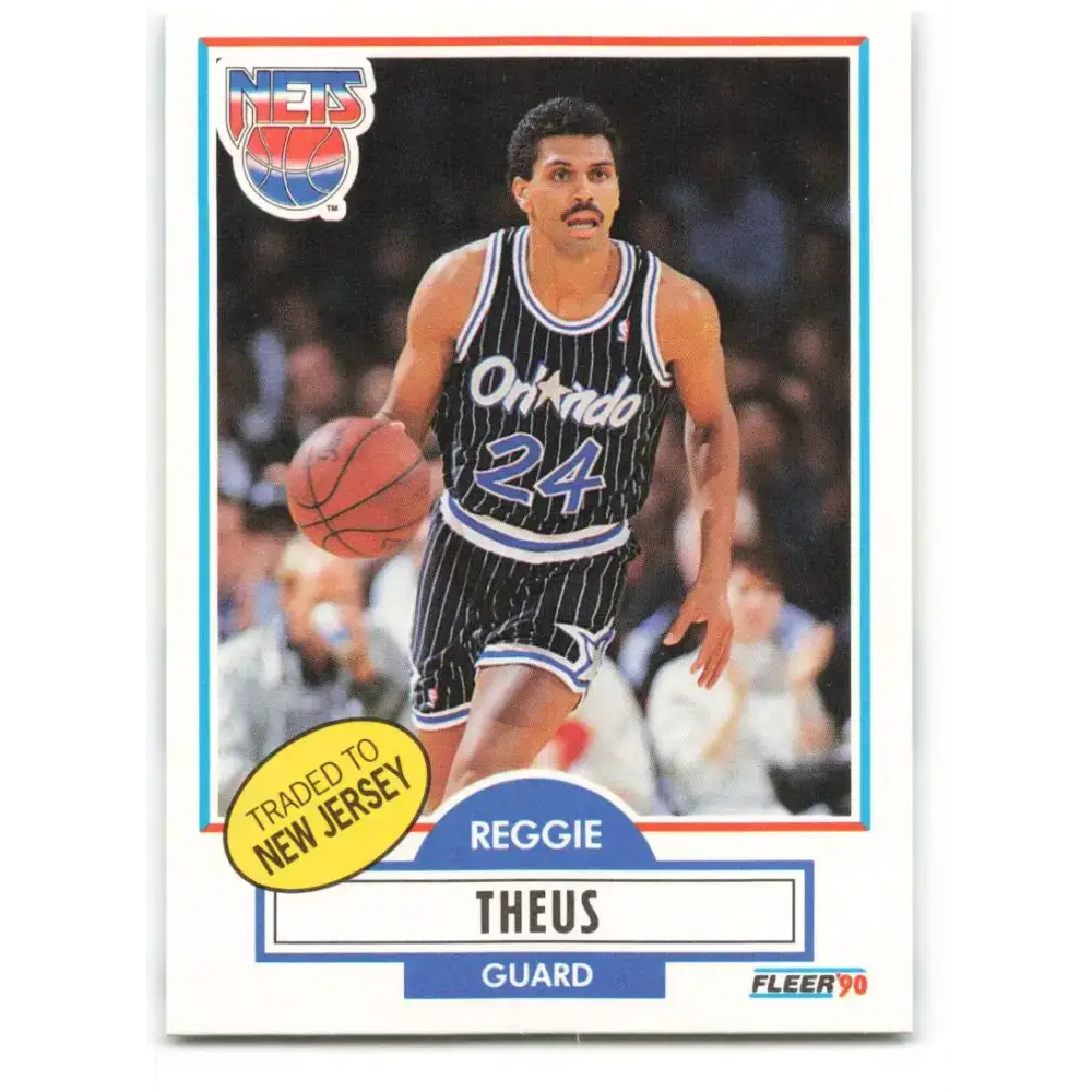 1990-91 Fleer #136 Reggie Theus EX Excellent New Jersey Nets Basketball Card - Basketball Card Single
