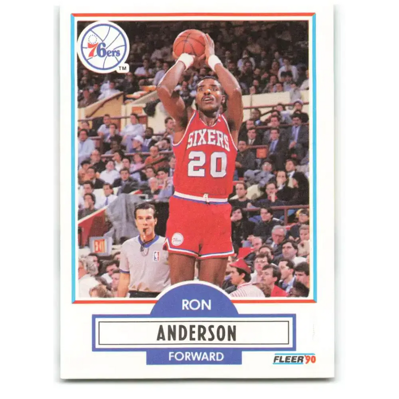 1990-91 Fleer #138 Ron Anderson EX Excellent Philadelphia 76ers Basketball Card - Basketball Card Single