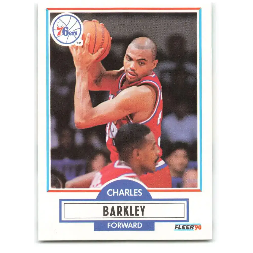 1990-91 Fleer #139 Charles Barkley EX Excellent Philadelphia 76ers Basketball Card