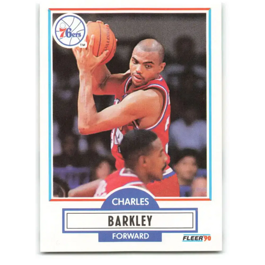 1990-91 Fleer #139 Charles Barkley EX Excellent Philadelphia 76ers Basketball Card