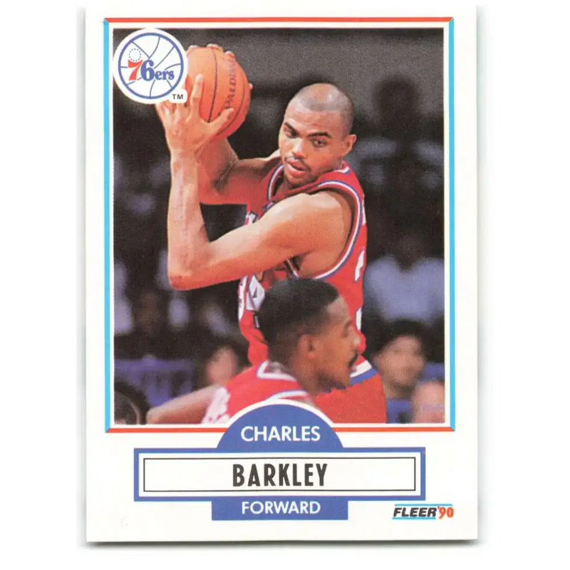 1990-91 Fleer #139 Charles Barkley EX Excellent Philadelphia 76ers Basketball Card