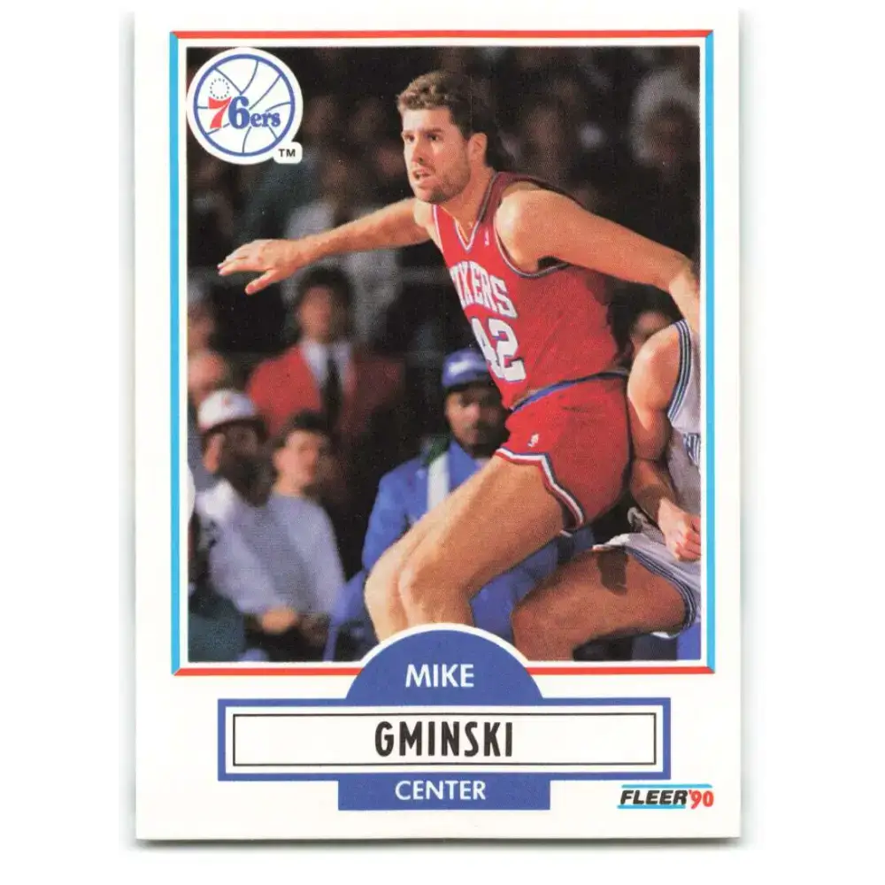 1990-91 Fleer #142 Mike Gminski EX Excellent Philadelphia 76ers Basketball Card - Basketball Card Single