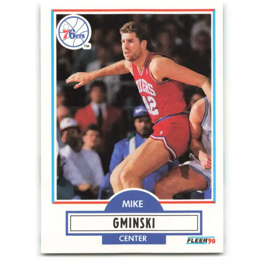 1990-91 Fleer #142 Mike Gminski EX Excellent Philadelphia 76ers Basketball Card