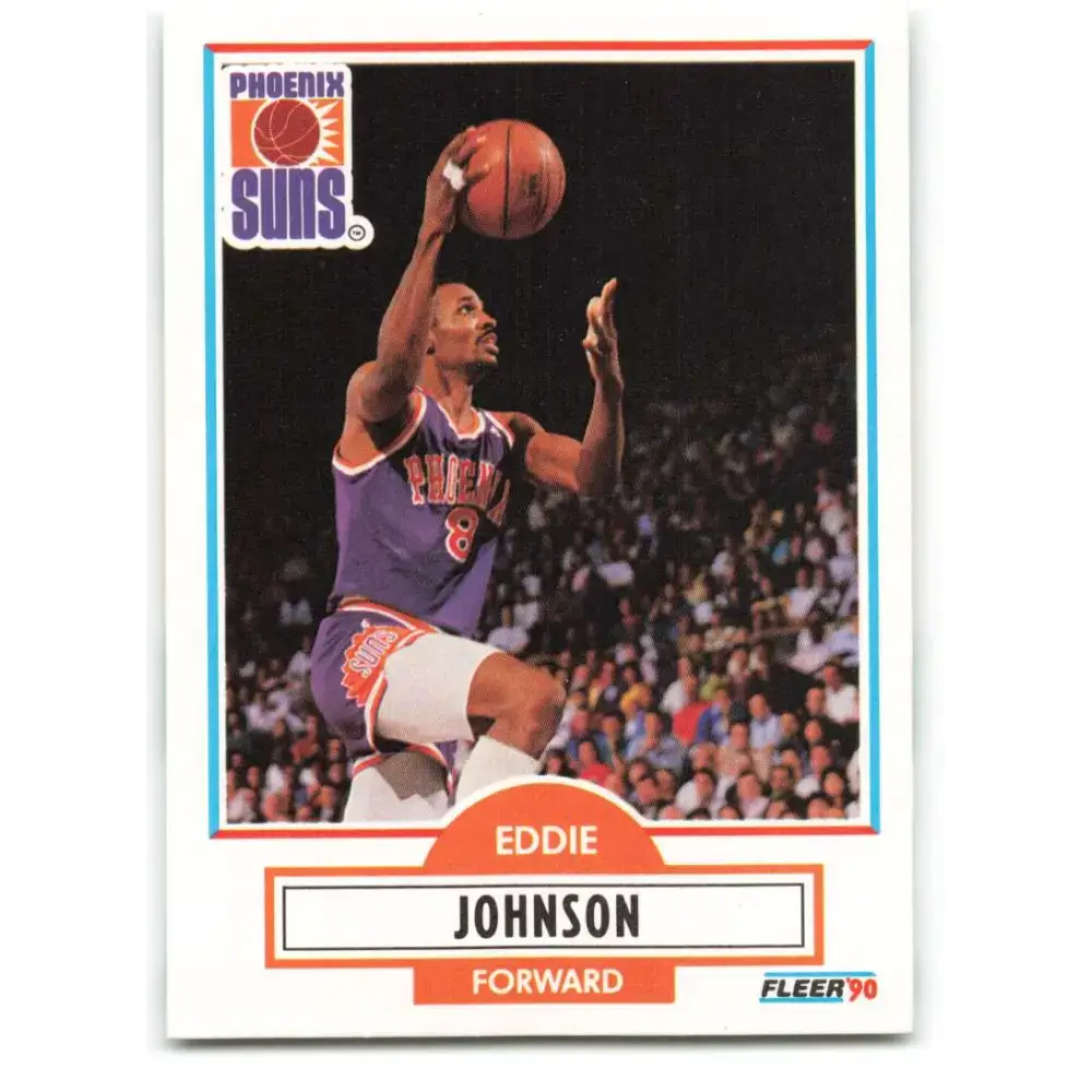 1990-91 Fleer #148 Eddie Johnson EX Excellent Phoenix Suns Basketball Card - Basketball Card Single