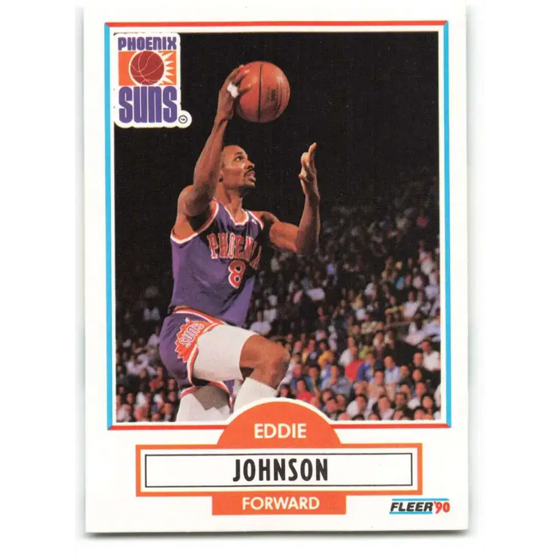 1990-91 Fleer #148 Eddie Johnson EX Excellent Phoenix Suns Basketball Card - Basketball Card Single