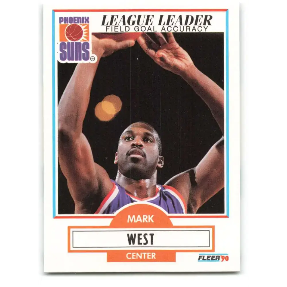 1990-91 Fleer #153 Mark West EX Excellent Phoenix Suns Basketball Card