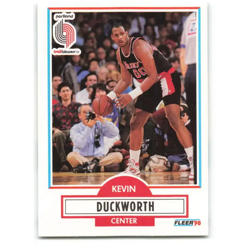 1990-91 Fleer #155 Kevin Duckworth EX Excellent Portland Trail Blazers Basketball Card - Basketball Card Single