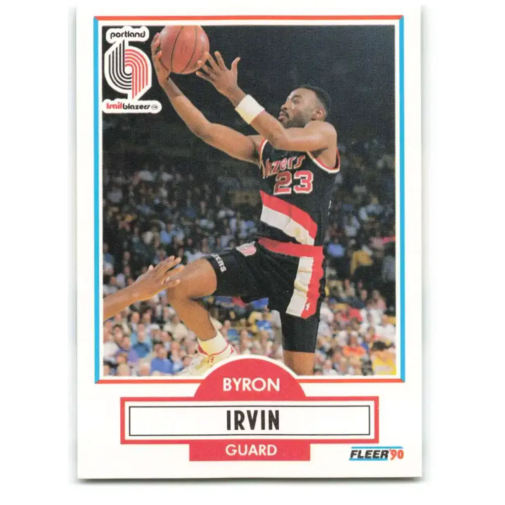 1990-91 Fleer #156 Byron Irvin EX Excellent Portland Trail Blazers Basketball Card - Basketball Card Single