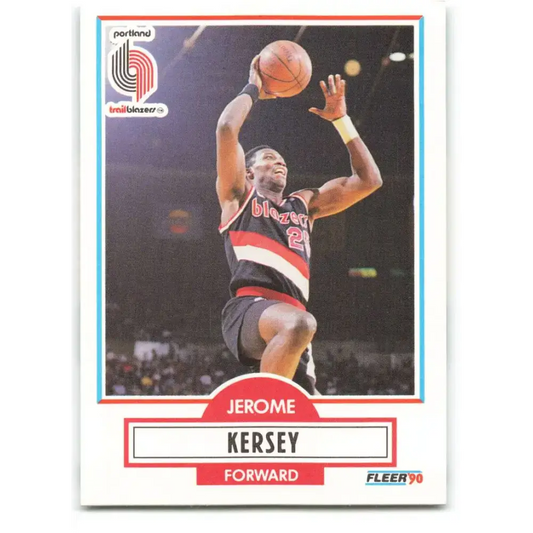 1990-91 Fleer #157 Jerome Kersey EX Excellent Portland Trail Blazers Basketball Card