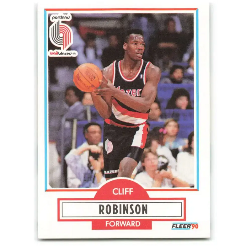 1990-91 Fleer #159 Clifford Robinson EX Excellent RC Rookie Portland Trail Blazers Basketball Card - Basketball Card