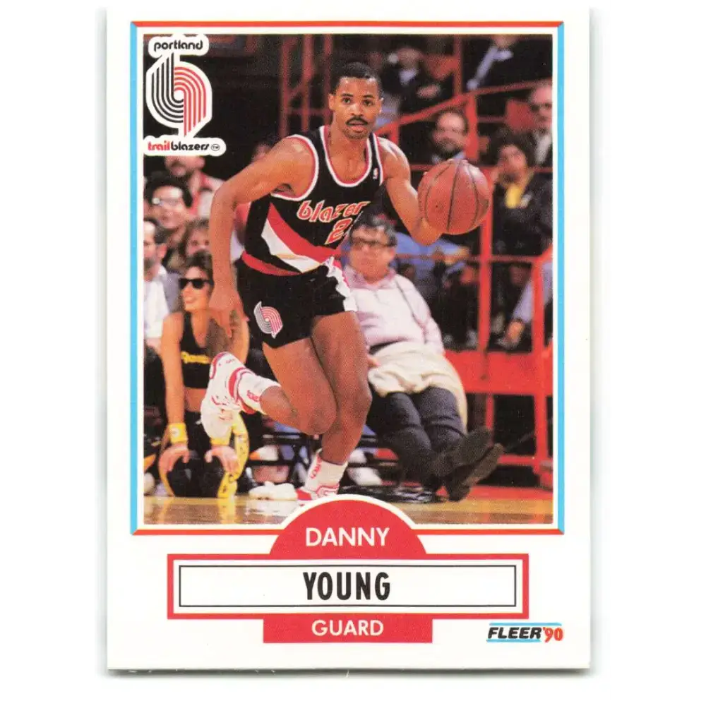 1990-91 Fleer #161 Danny Young EX Excellent Portland Trail Blazers Basketball Card - Basketball Card Single