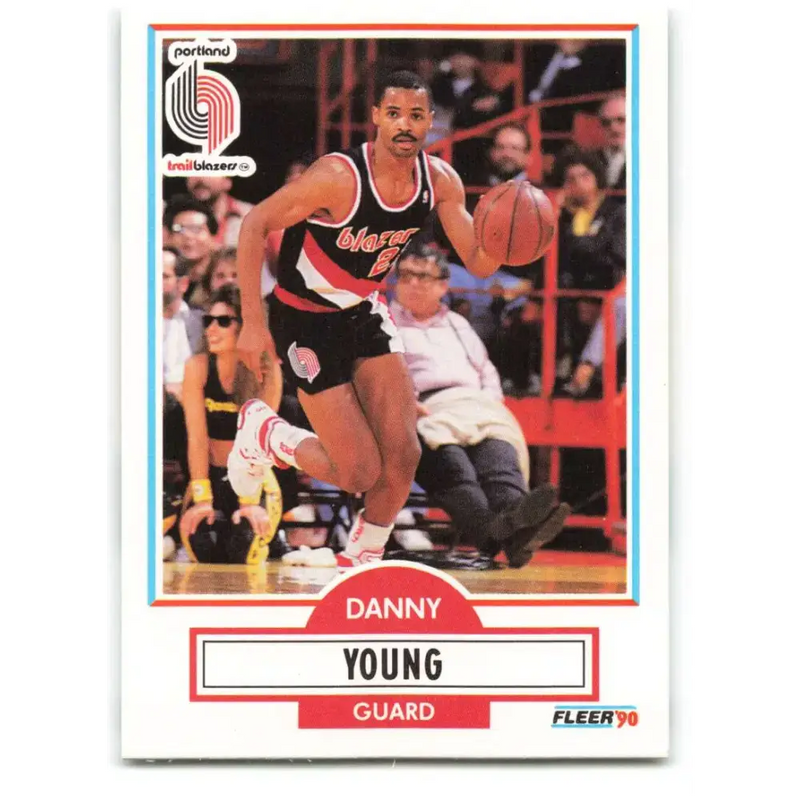 1990-91 Fleer #161 Danny Young EX Excellent Portland Trail Blazers Basketball Card - Basketball Card Single