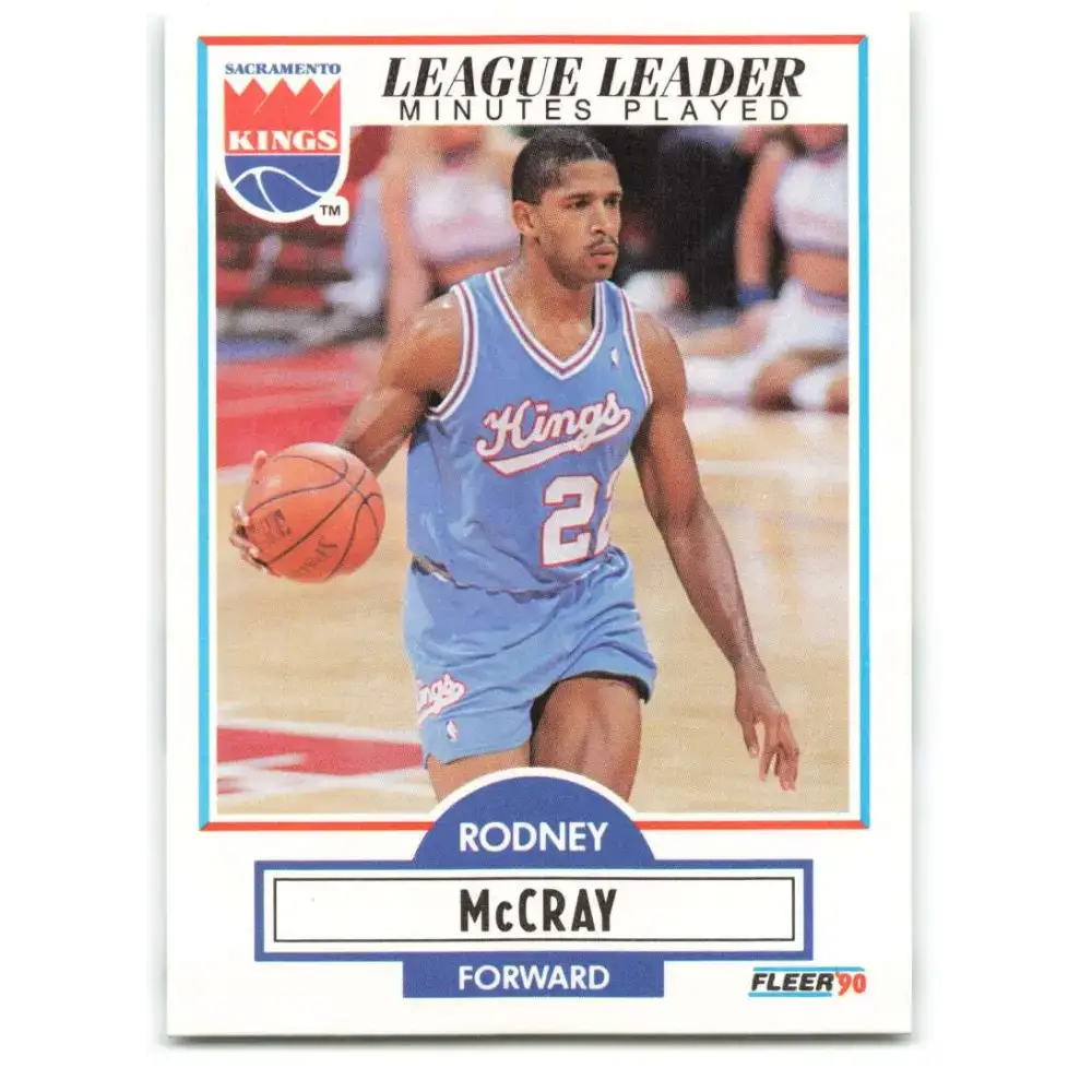 1990-91 Fleer #165 Rodney McCray EX Excellent Sacramento Kings Basketball Card - Basketball Card Single