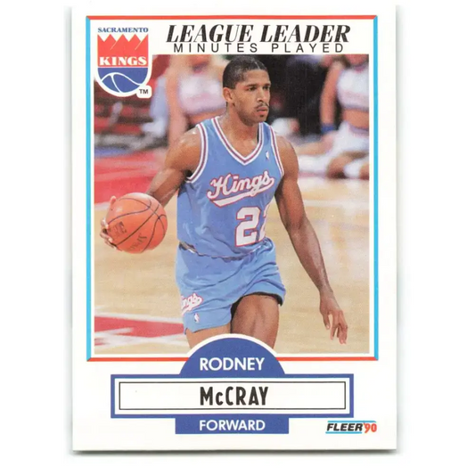 1990-91 Fleer #165 Rodney McCray EX Excellent Sacramento Kings Basketball Card