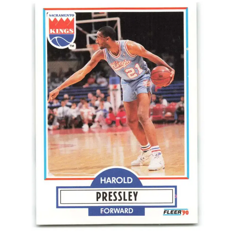 1990-91 Fleer #166 Harold Pressley EX Excellent Sacramento Kings Basketball Card - Basketball Card Single